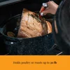 Slicing a roast in the black pan