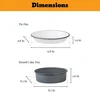 Pie pan and round cake pan dimensions