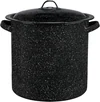 15.5-quart black stockpot and lid