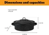 Six-quart casserole dimensions